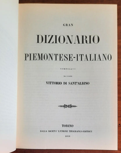 Gran Dizionario Piemontese - Italiano