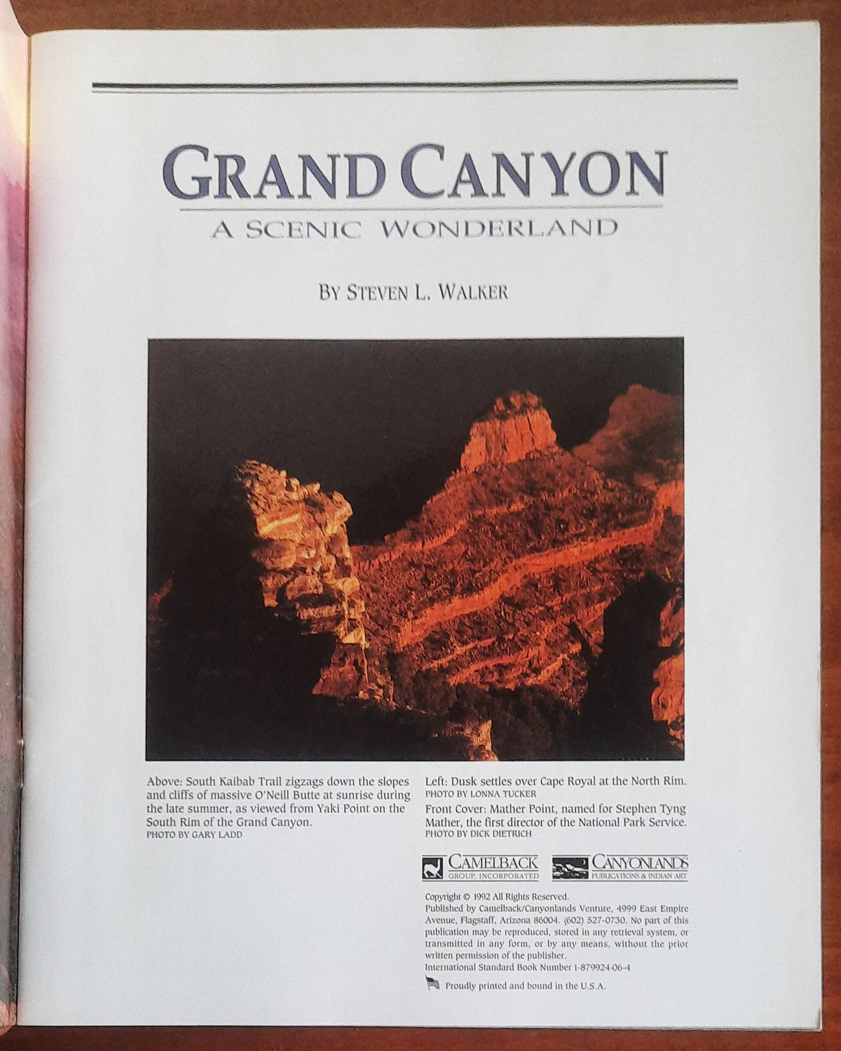 Grand Canyon. A scenic wonderland - Steven L. Walker - Camelbackcanyonlands