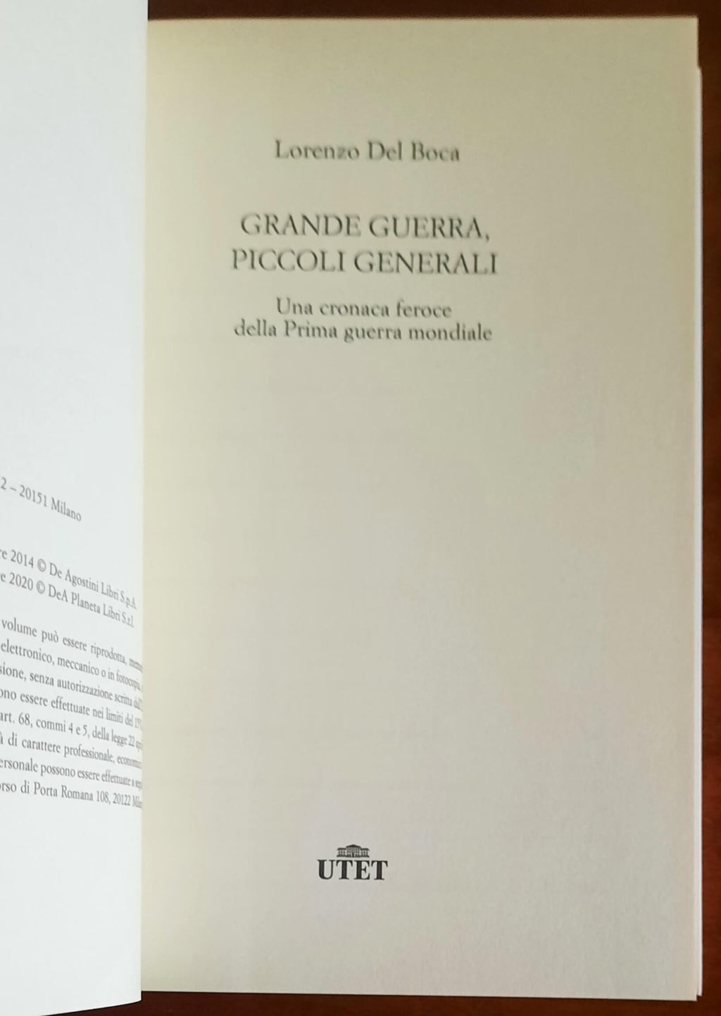 Grande guerra, piccoli generali. Una cronaca feroce della Prima guerra mondiale