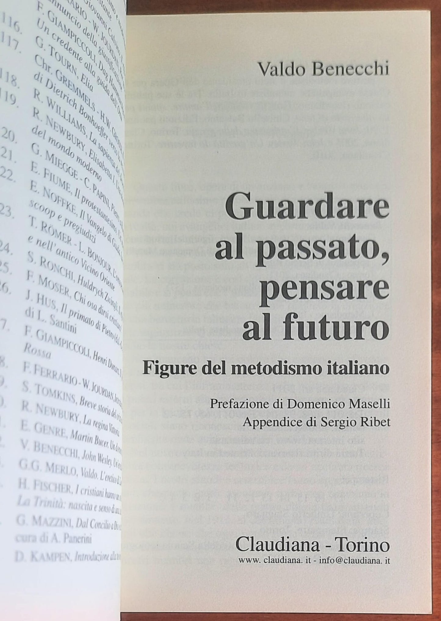 Guardare al passato, pensare al futuro. Figure del metodismo italiano