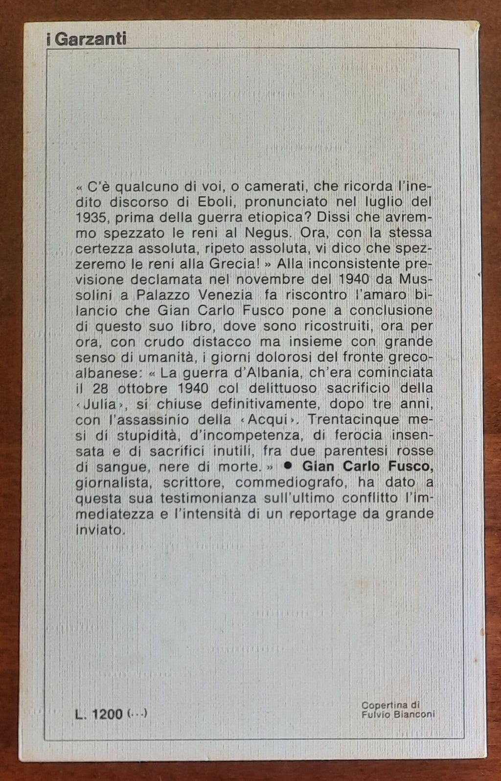 Guerra d’Albania - Garzanti