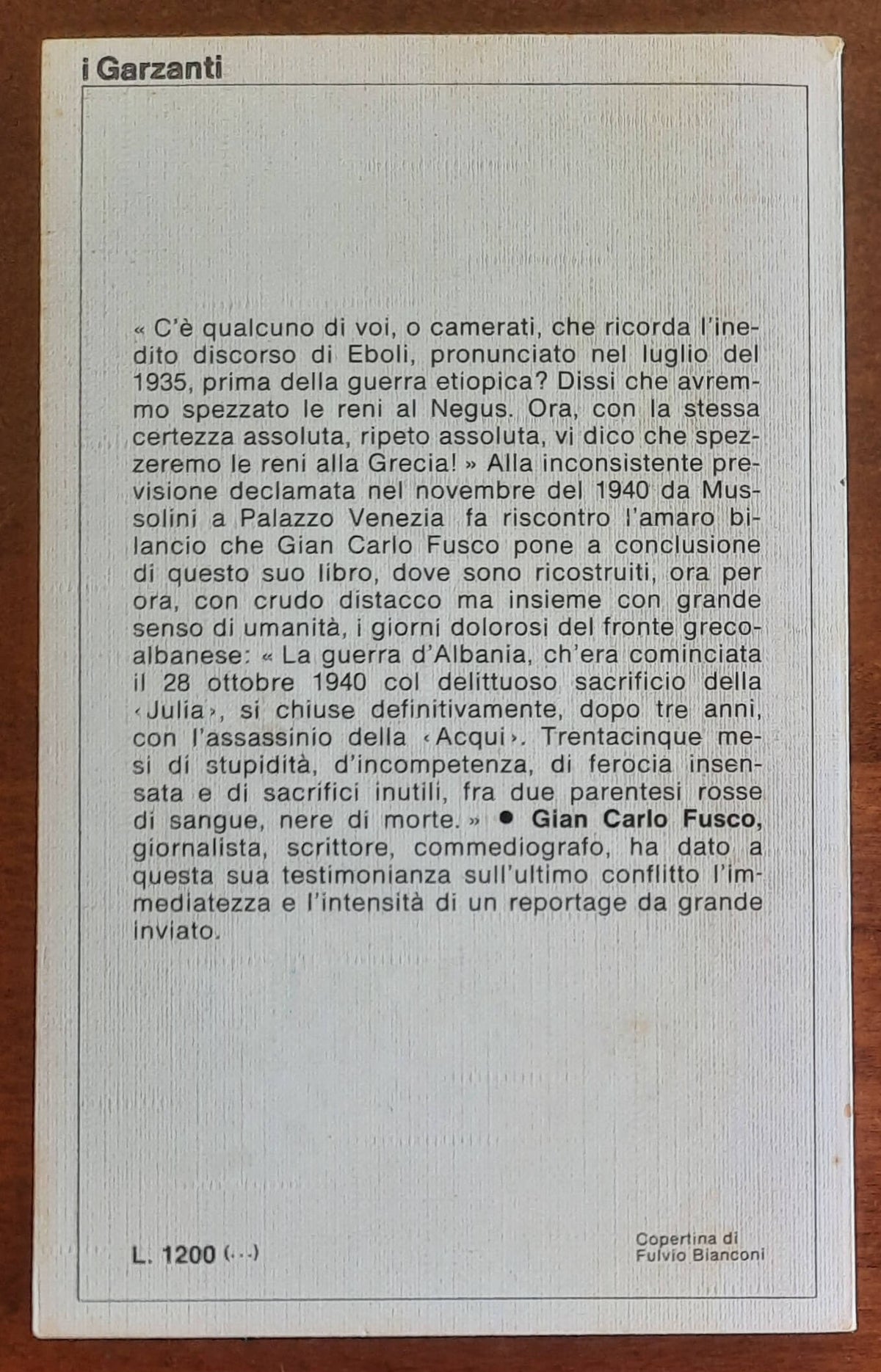 Guerra d’Albania - Garzanti