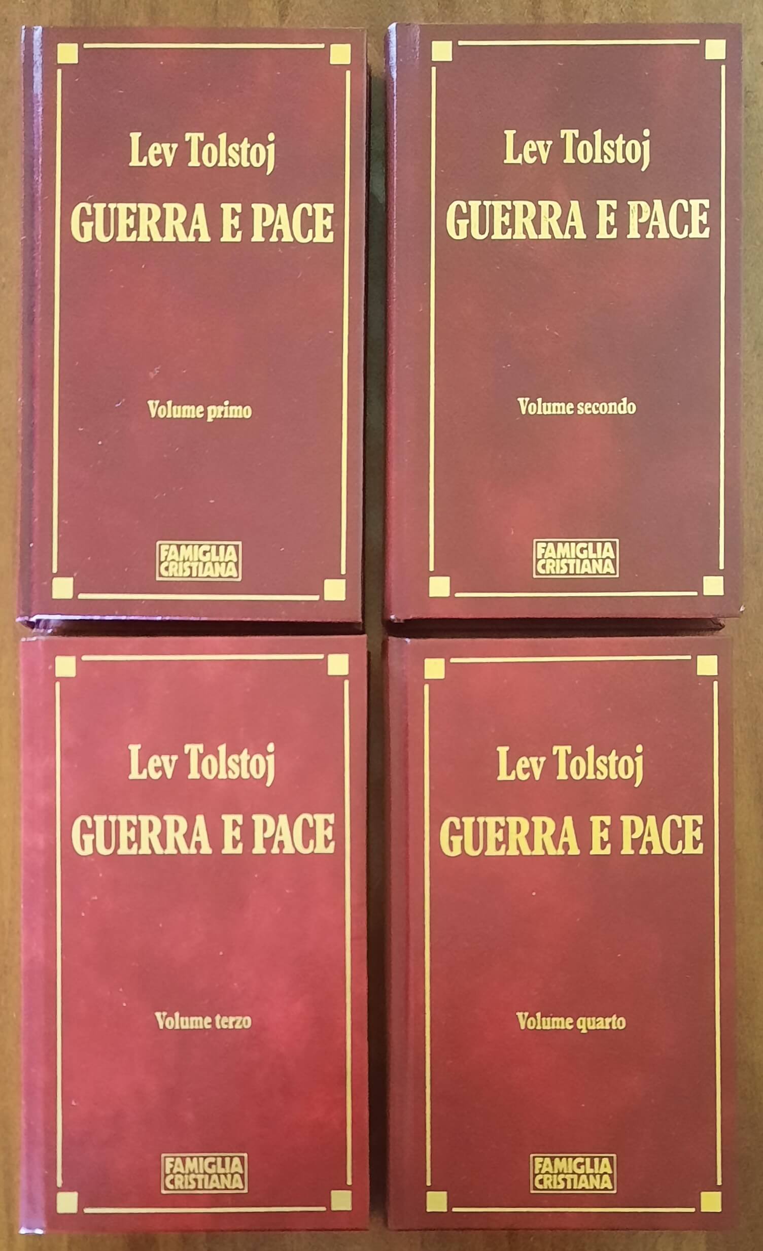 Guerra e pace - di Lev Tolstoj - 4 vol. - Famiglia Cristiana