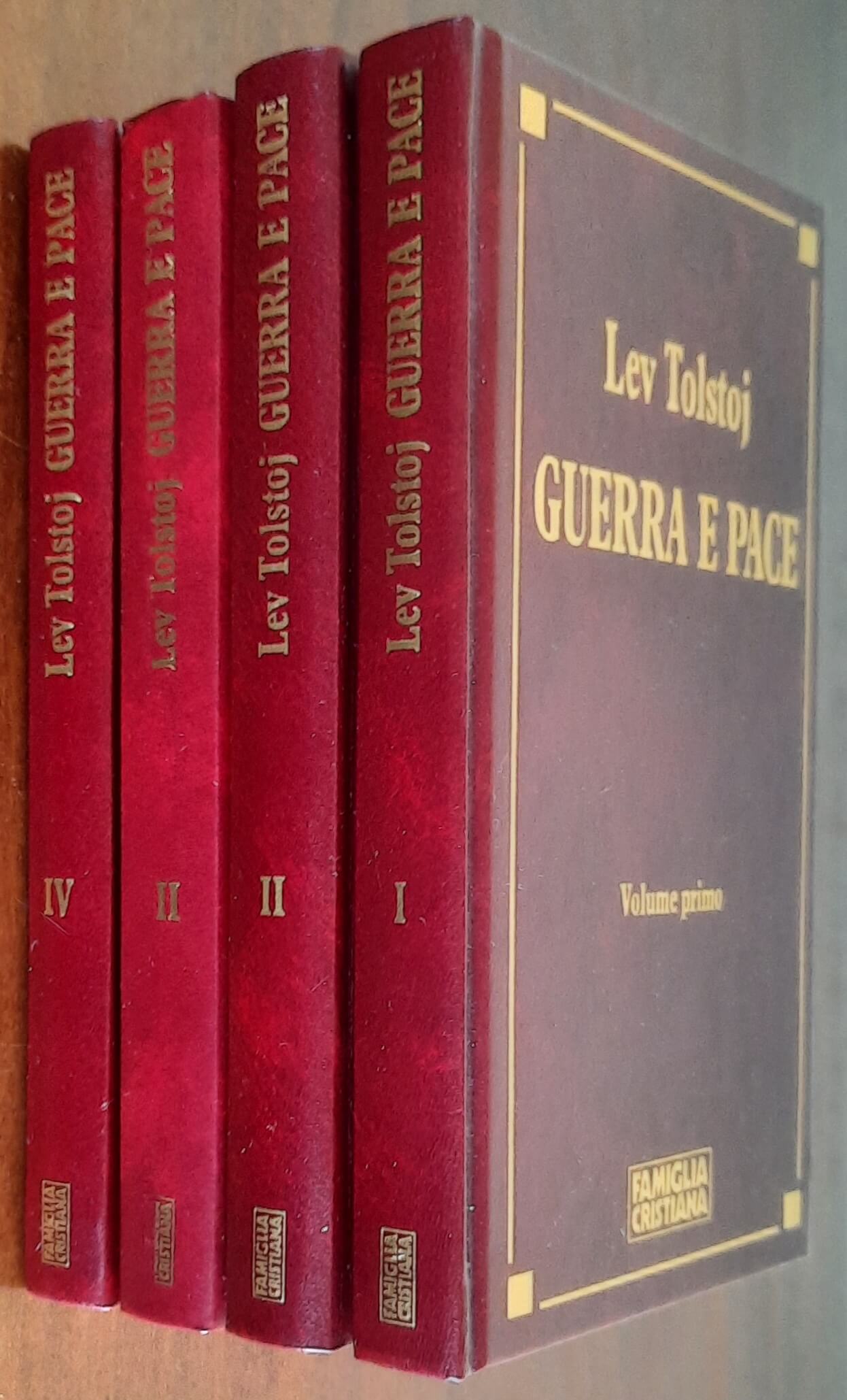 Guerra e pace - di Lev Tolstoj - 4 vol. - Famiglia Cristiana