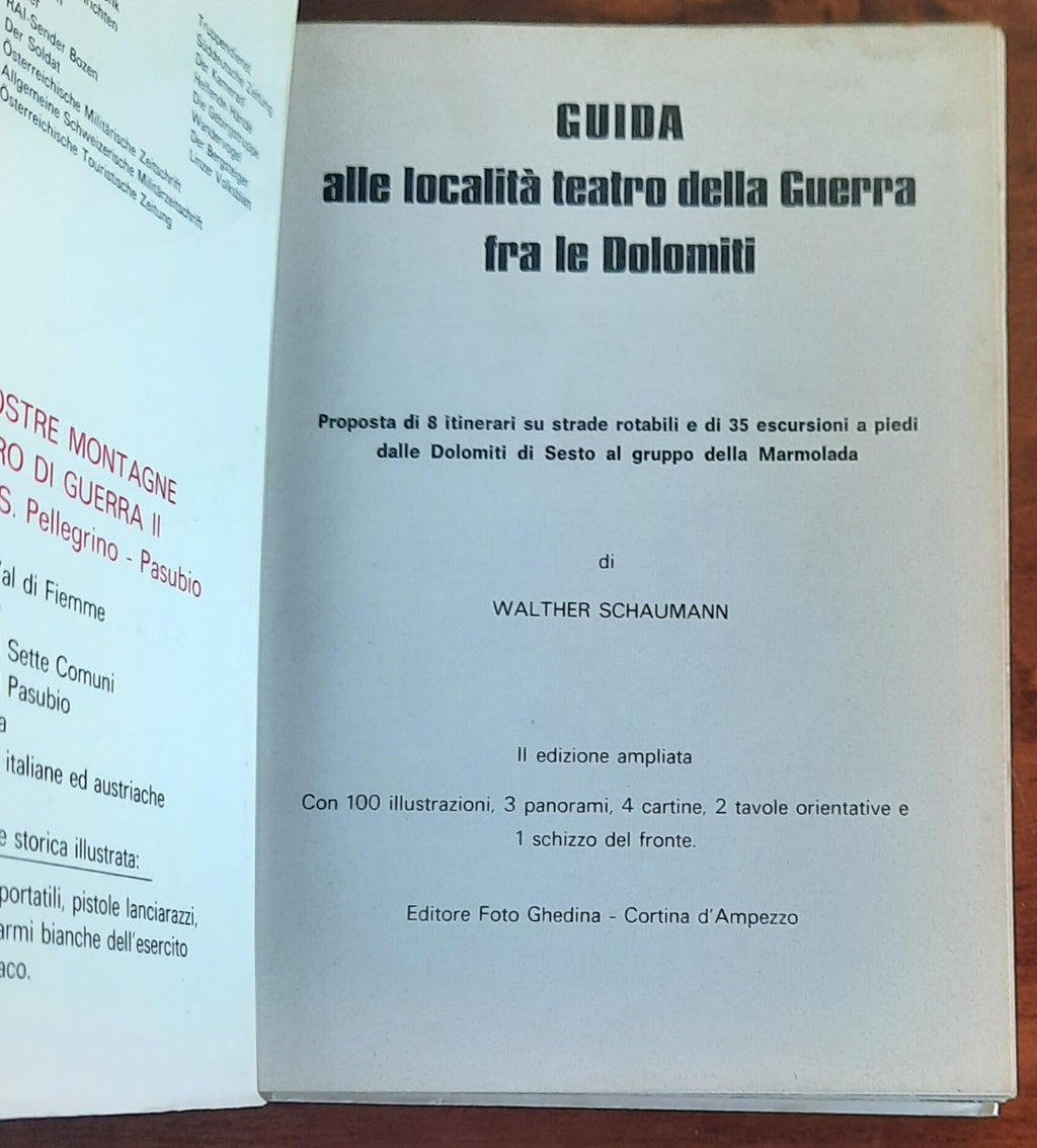 Guida alle località teatro della guerra fra le Dolomiti - Libreria Biellese