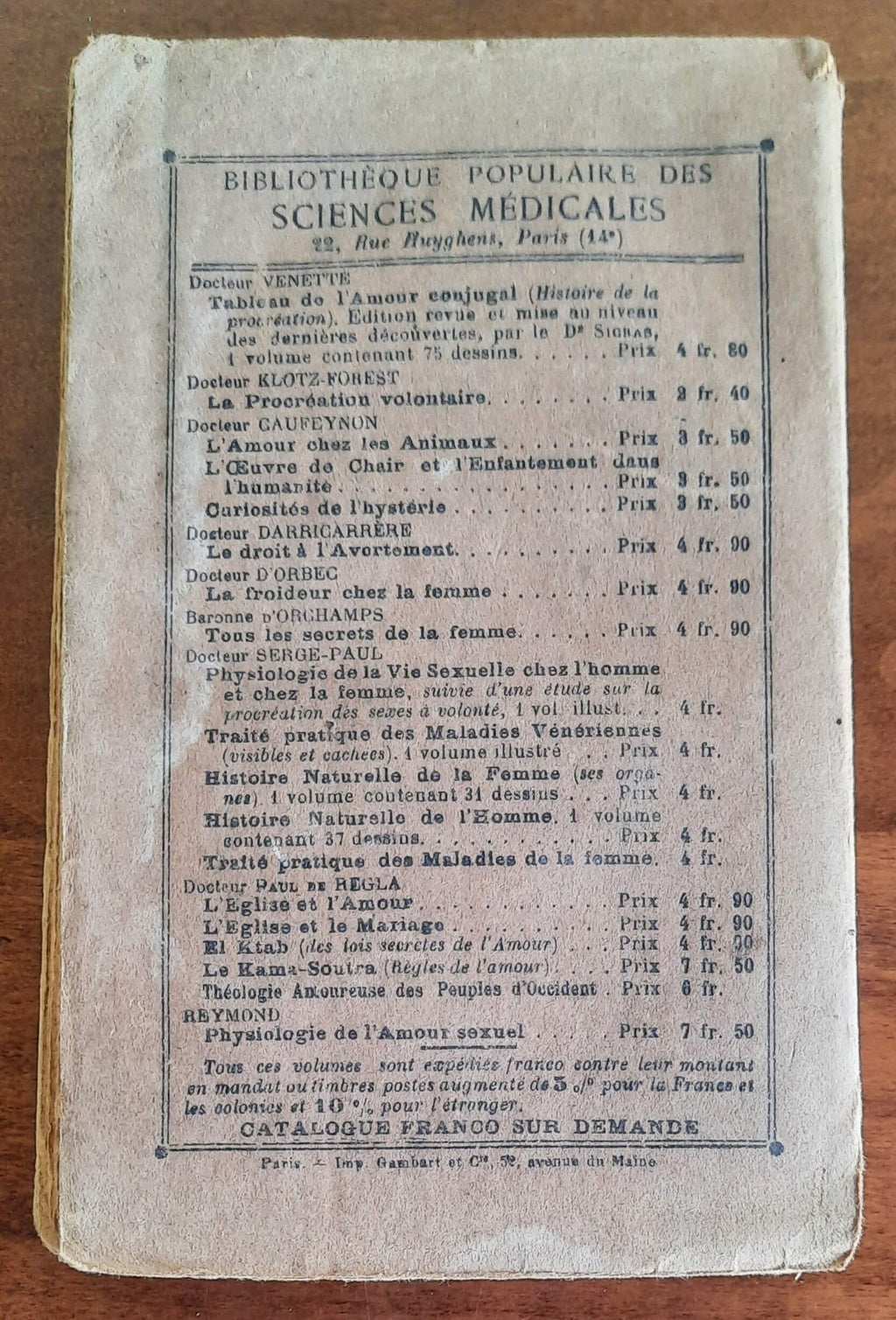 Histoire naturelle de l’homme - Bibliotheque Populaire Des Sciences Medicales