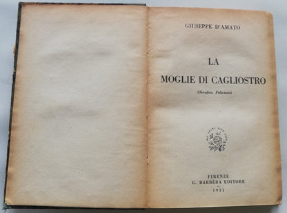 La moglie di Cagliostro - 1931 D'Amato Giuseppe