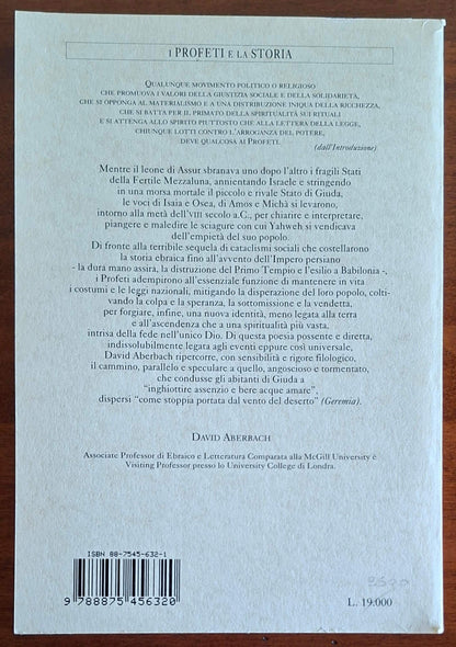 I Profeti e la Storia. Il tema dell'Imperialismo nello sviluppo della cultura ebraica 750-500 a.C.