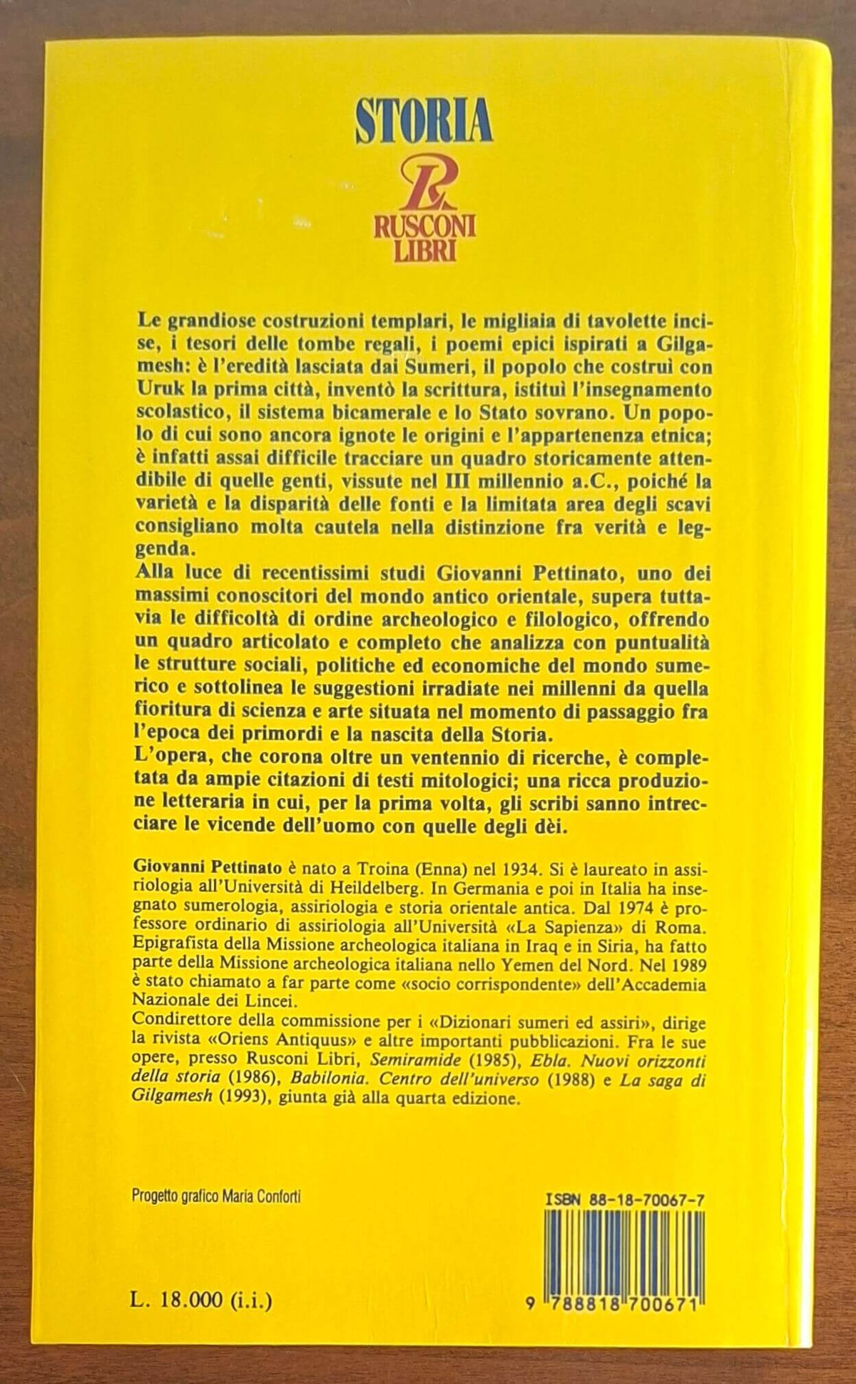 I Sumeri - Giovanni Pettinato - Rusconi