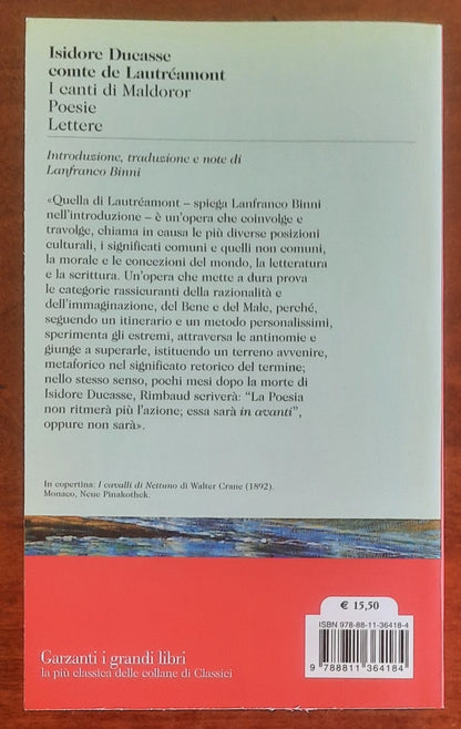 I canti di Maldoror. Poesie. Lettere. Con testo francese a fronte