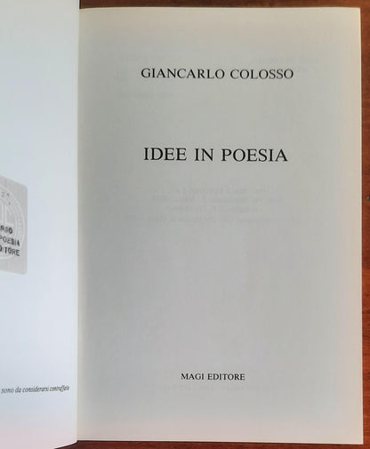 Idee in poesia - Giancarlo Colosso - Magi Editore
