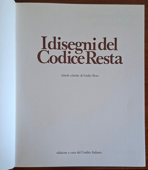 I disegni del Codice Resta - Giulio Bora - Credito Italiano