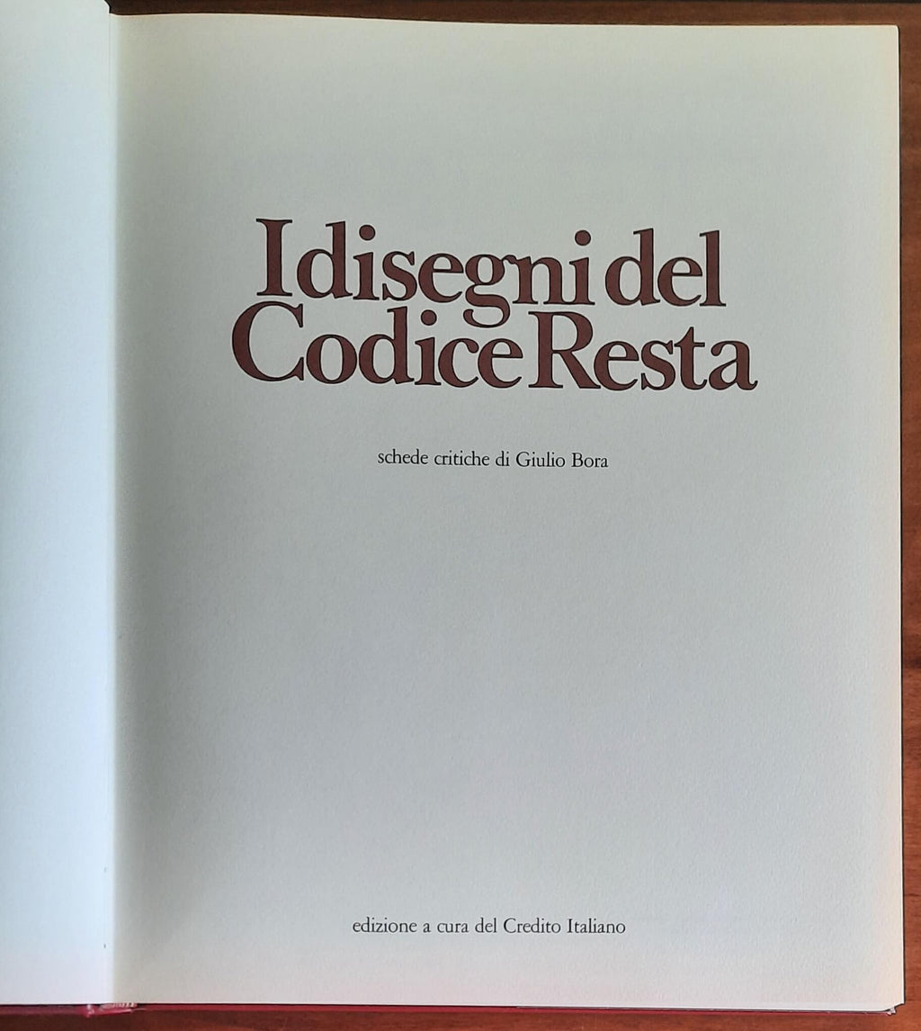 I disegni del Codice Resta - schede Critiche di Giulio Bora - Credito Italiano