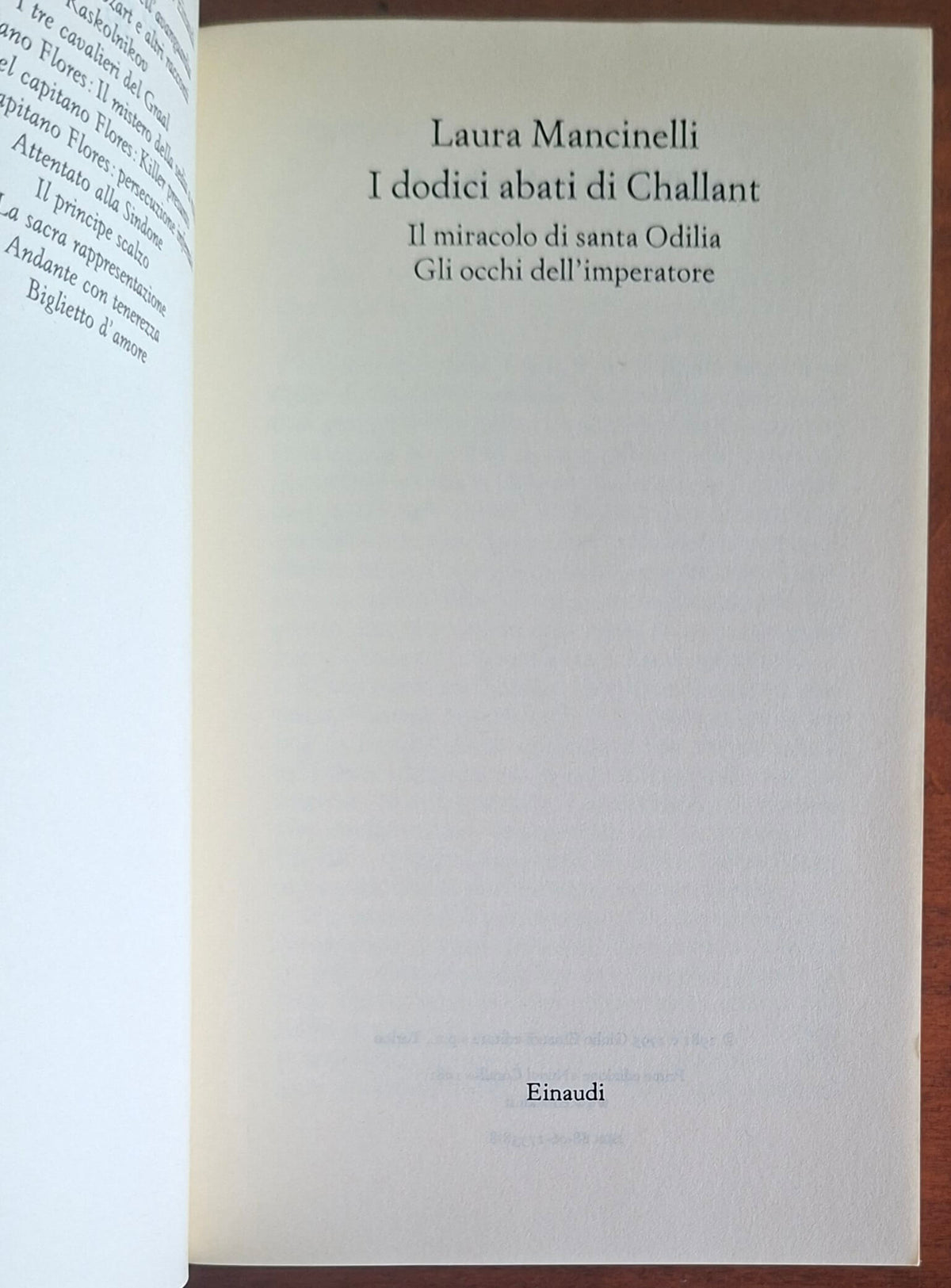 I dodici abati di Challant - Il miracolo di santa Odilia - Gli occhi dell'imperatore