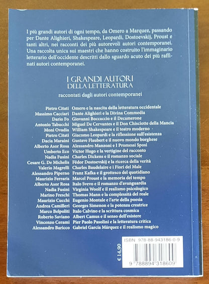 I grandi autori della letteratura raccontati dagli autori contemporanei