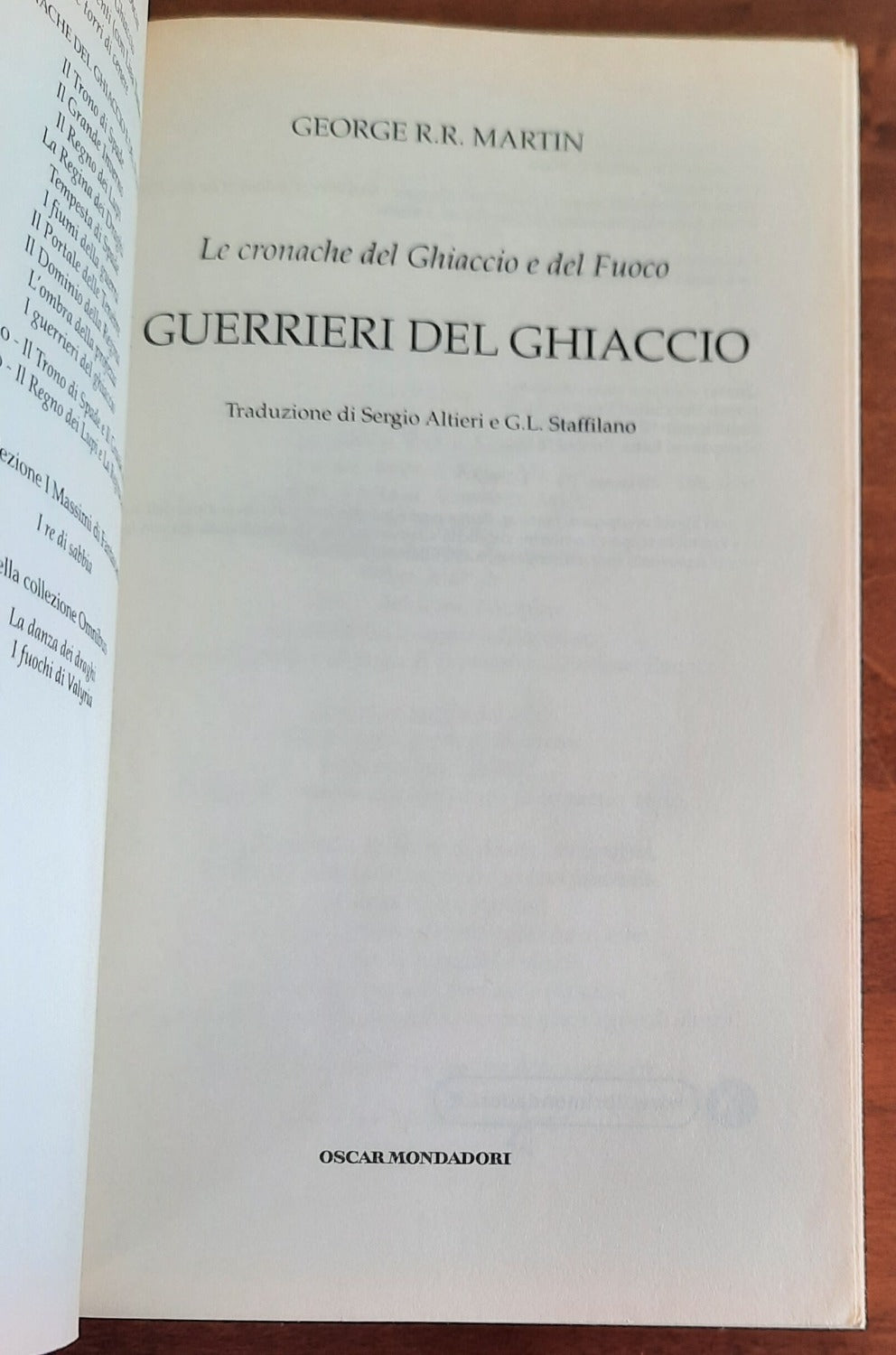 I guerrieri del ghiaccio. Le Cronache del ghiaccio e del fuoco ( vol.10 )