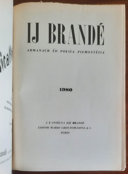 Ij Brandè. Armanach ed poesia piemonteisa - 1980