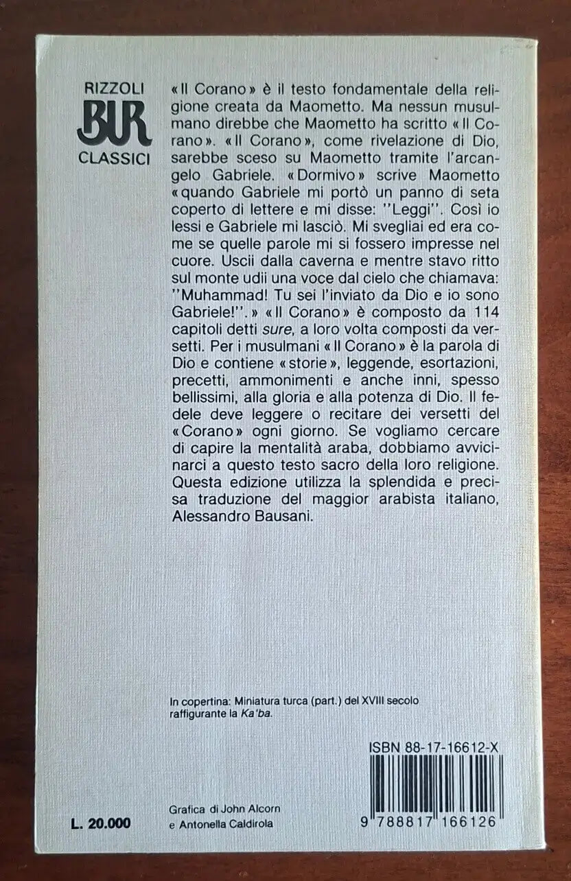 Il Corano - Alessandro Bausani - I Classici della BUR