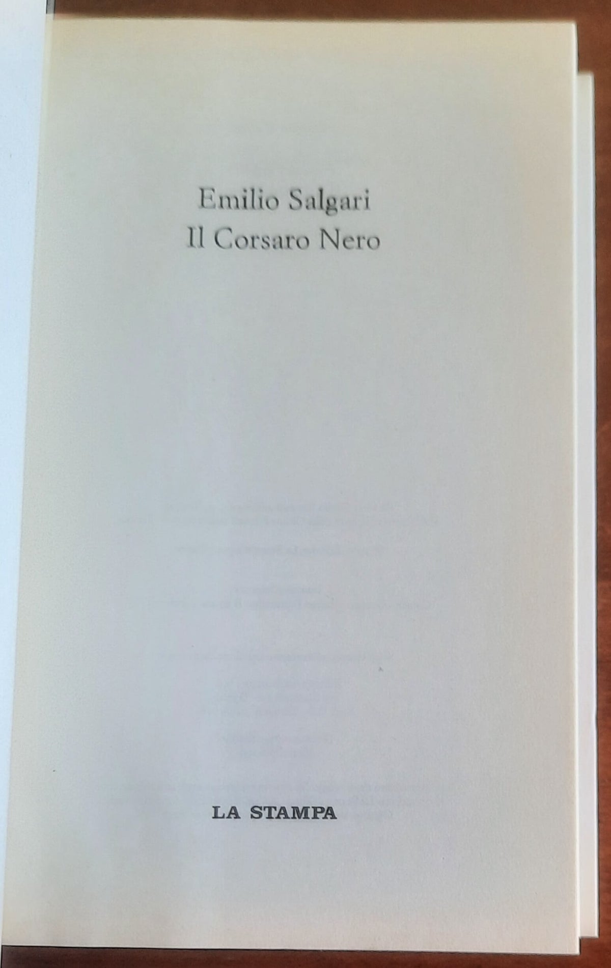 Il Corsaro Nero - di Emilio Salgari - La Stampa