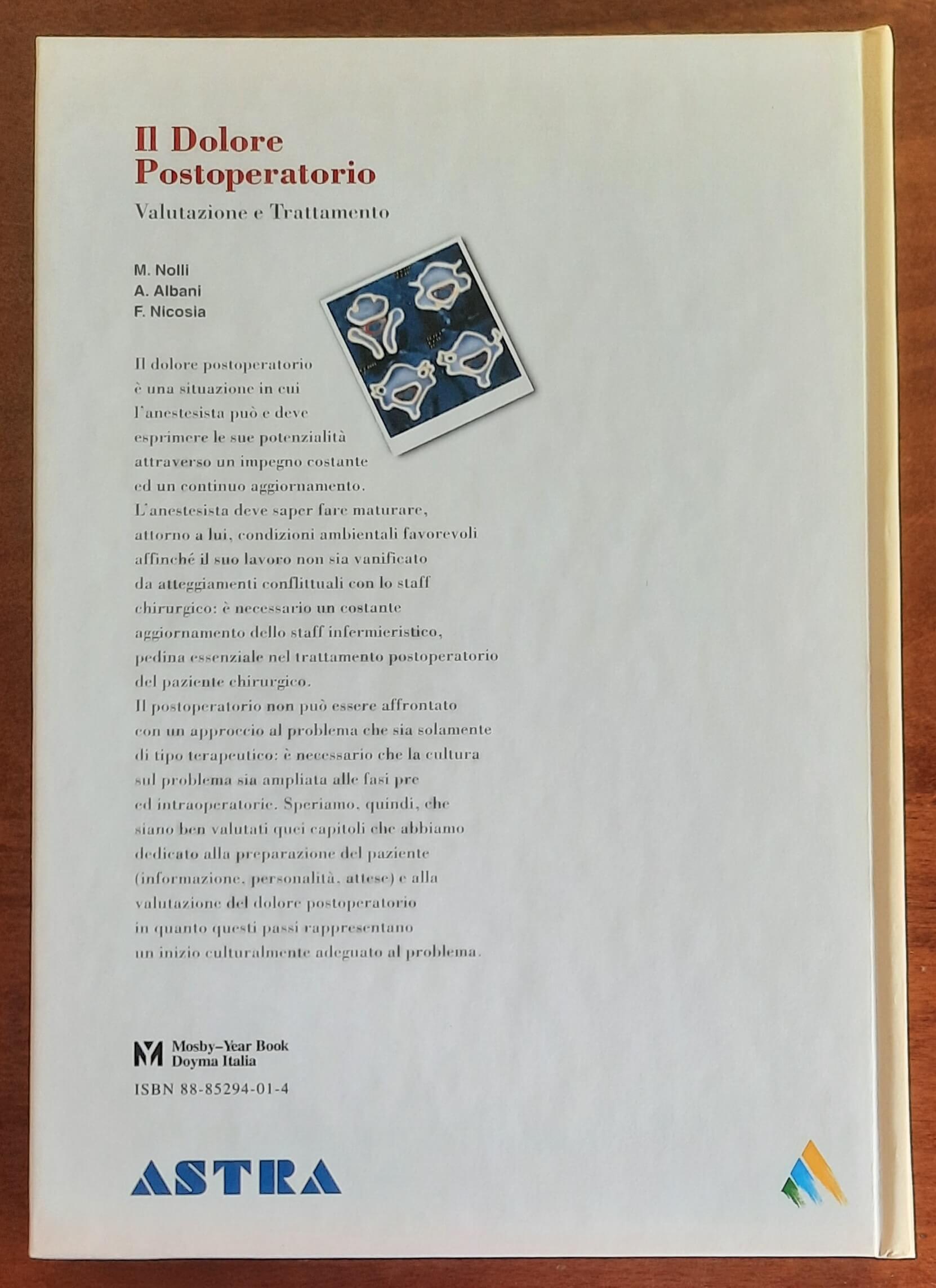 Il Dolore Postoperatorio. Valutazione e trattamento