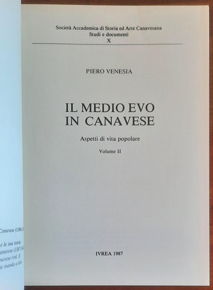 Il Medio Evo in Canavese. Aspetti di vita popolare - vol. 02 - Piero Venesia