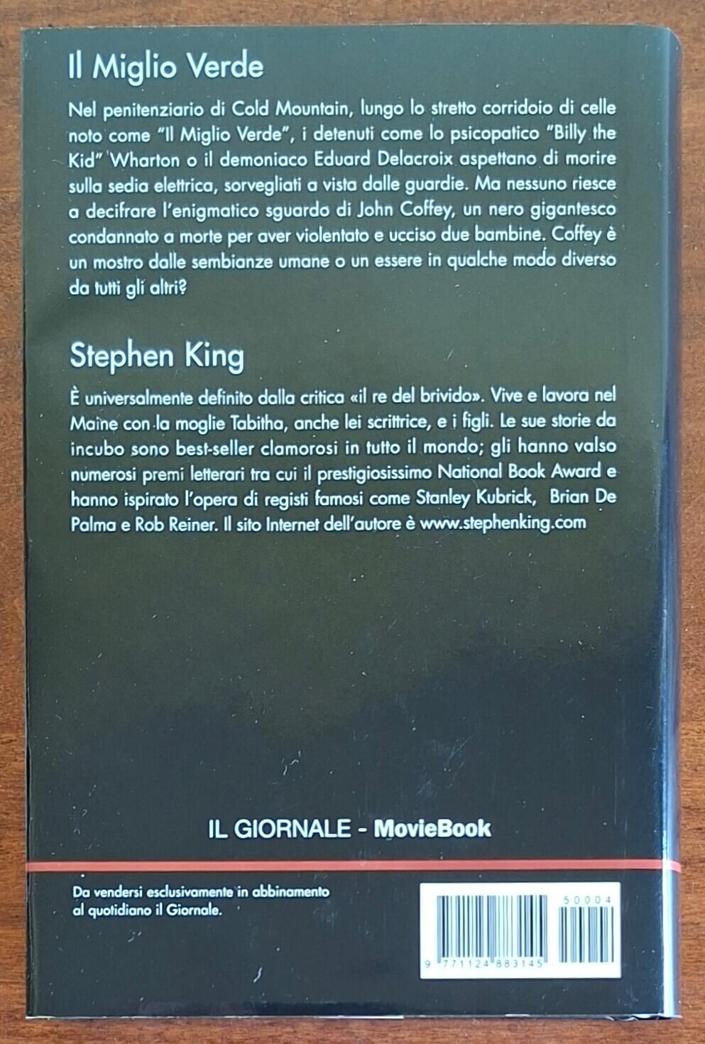 Il Miglio Verde - Stephen King - Il Giornale (MovieBook)
