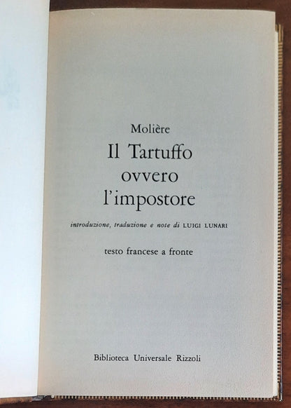 Il Tartuffo ovvero l’impostore - di Molière - B.U.R. - 1978