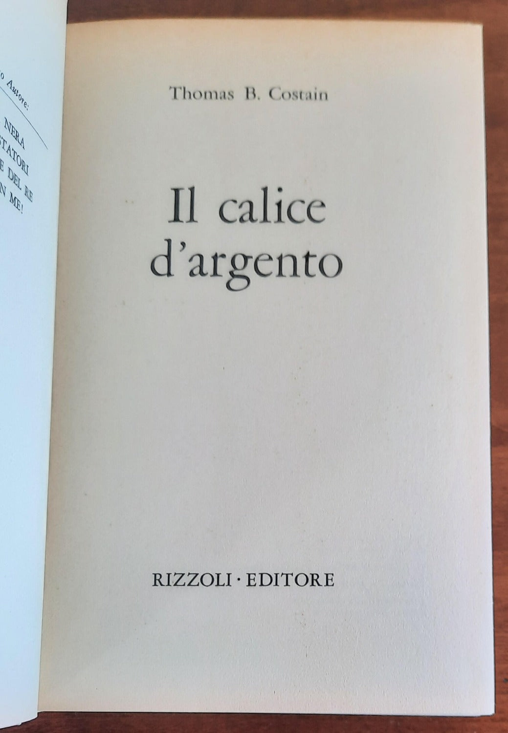 Il calice d’argento