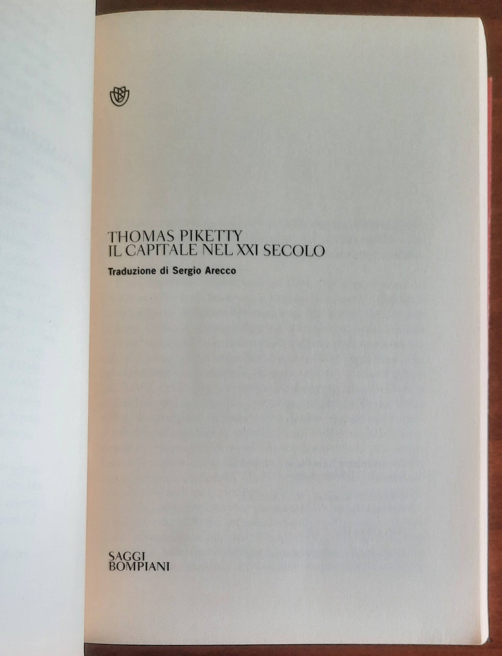 Il capitale nel XXI secolo - Thomas Piketty - Bompiani