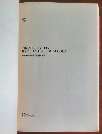 Il capitale nel XXI secolo - Thomas Piketty - Bompiani