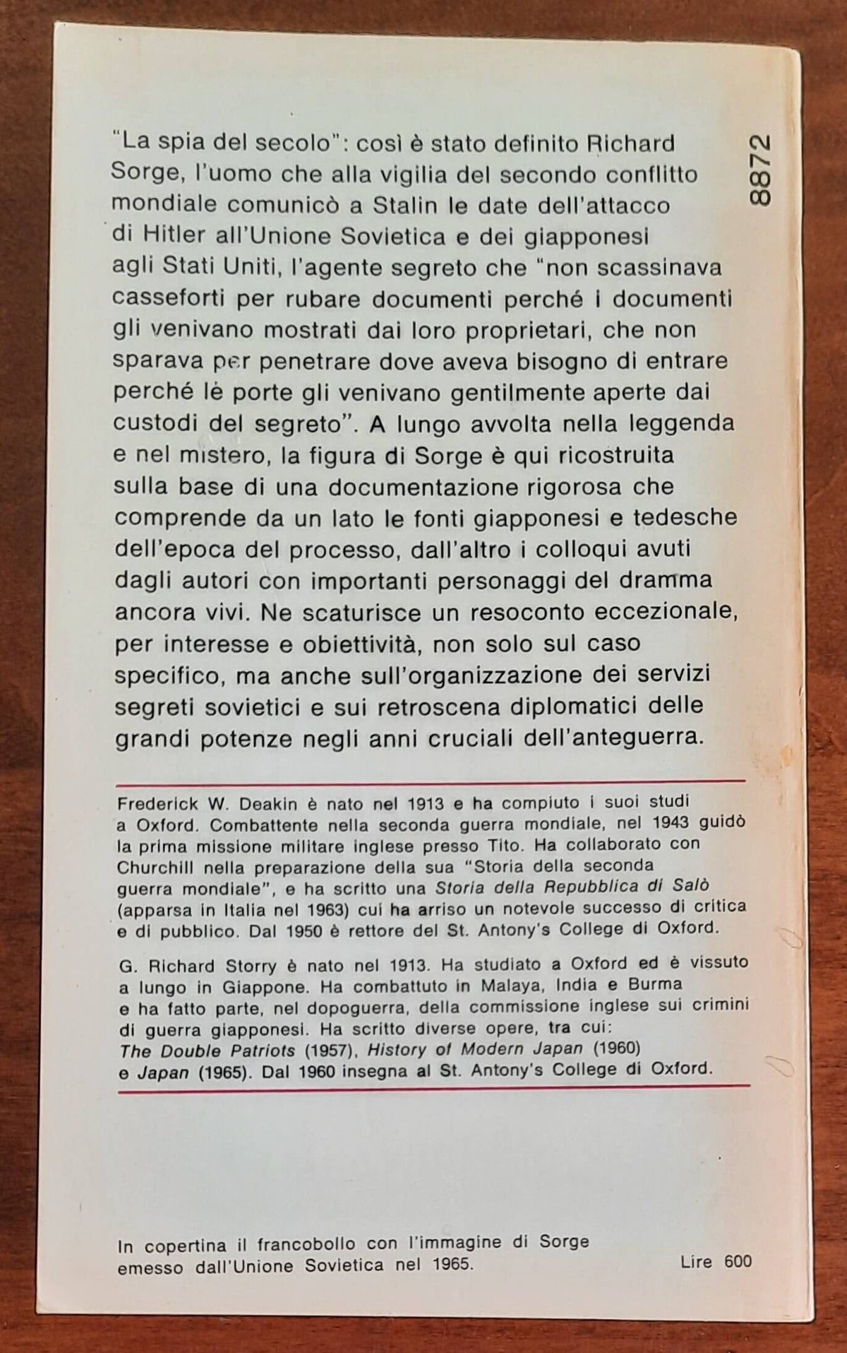 Il caso Sorge - Deakin-Storry - Mondadori Oscar