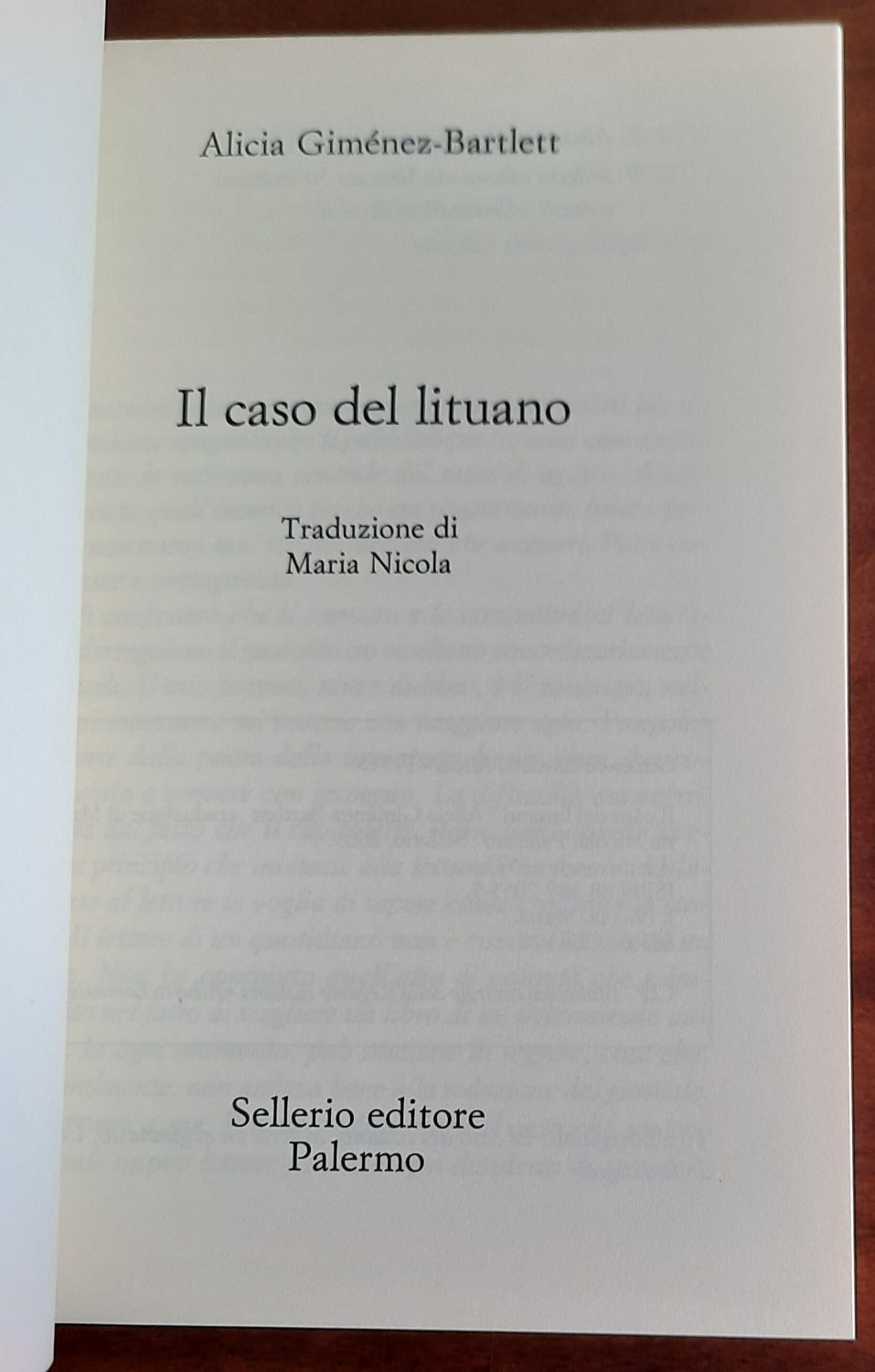 Il caso del Lituano - di Alicia Gimenez-bartlett - Libreria Biellese