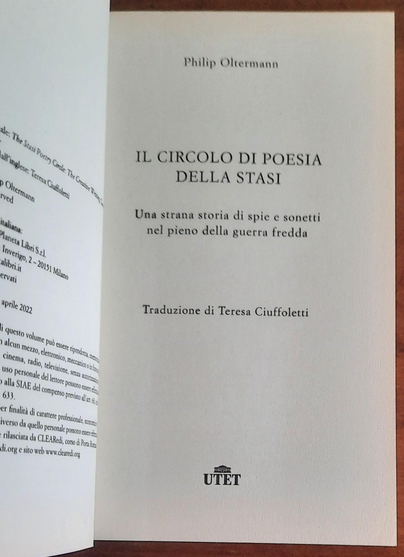 Il circolo di poesia della Stasi. Una strana storia di spie e sonetti nel pieno della guerra fredda