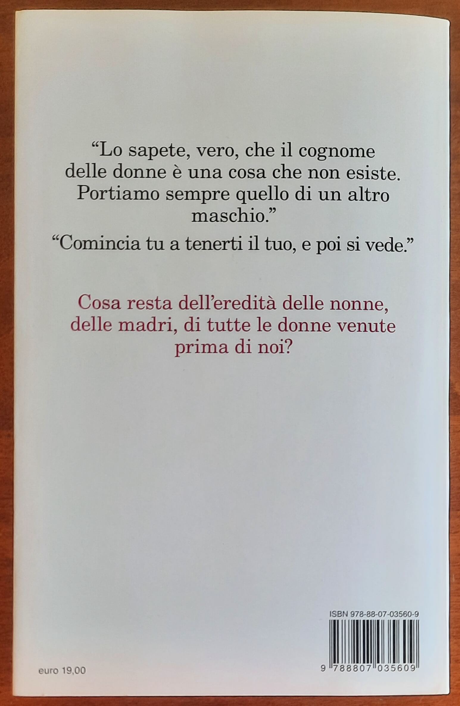 Il cognome delle donne - di Aurora Tamigio - Feltrinelli