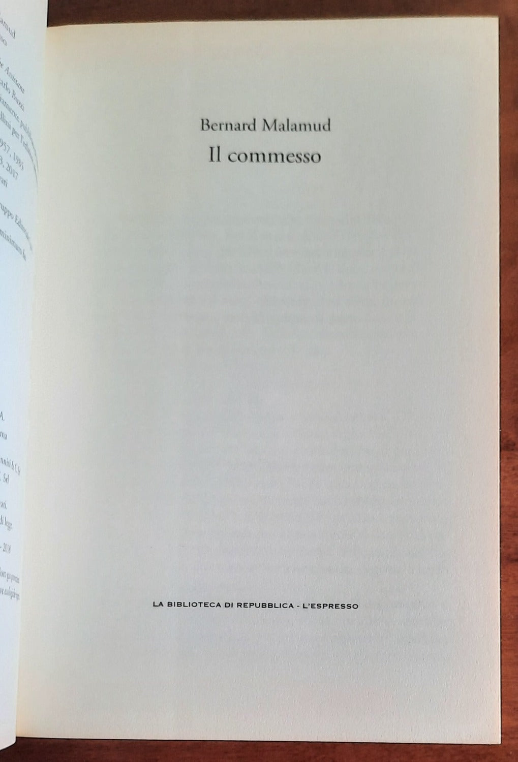 Il commesso - di Bernard Malamud