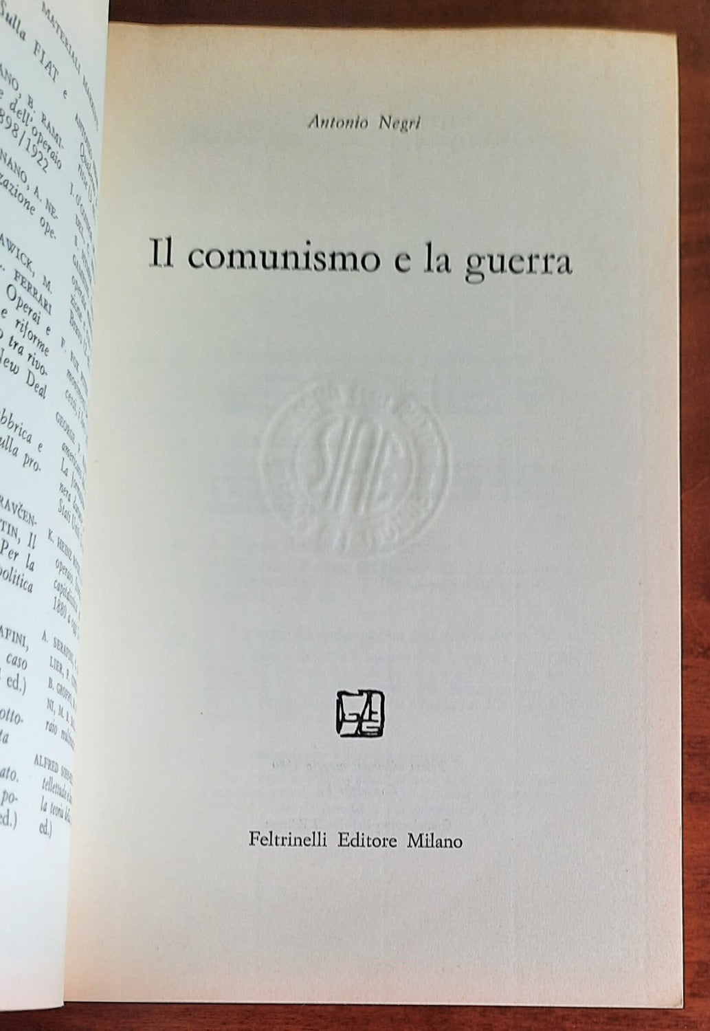 Il comunismo e la guerra - Feltrinelli