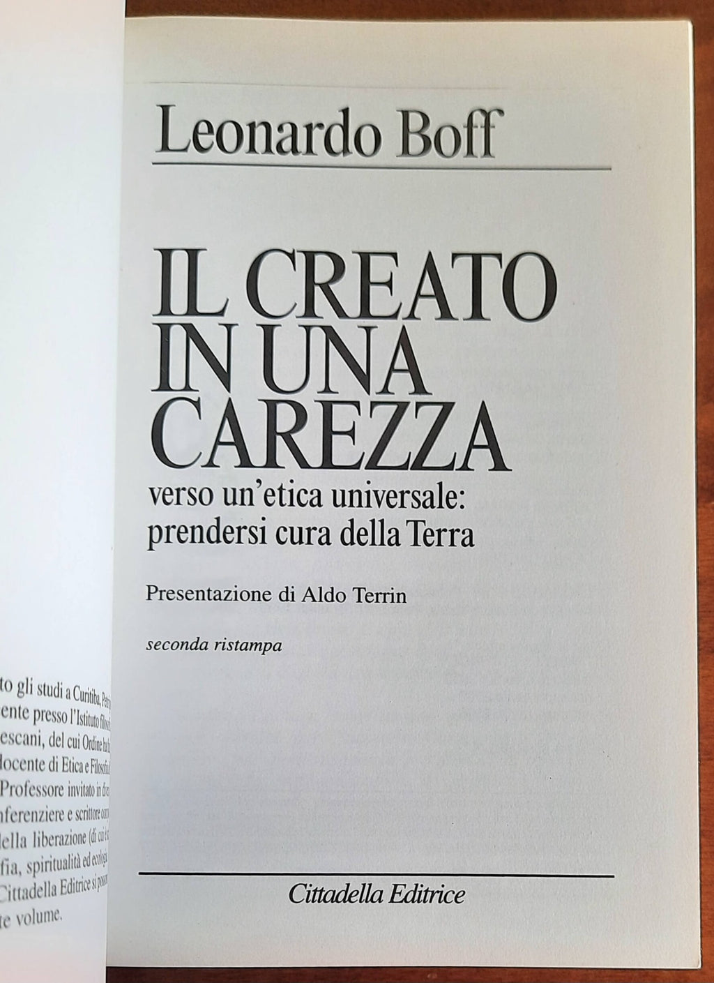 Il creato in una carezza. Verso un’etica universale: prendersi cura della Terra