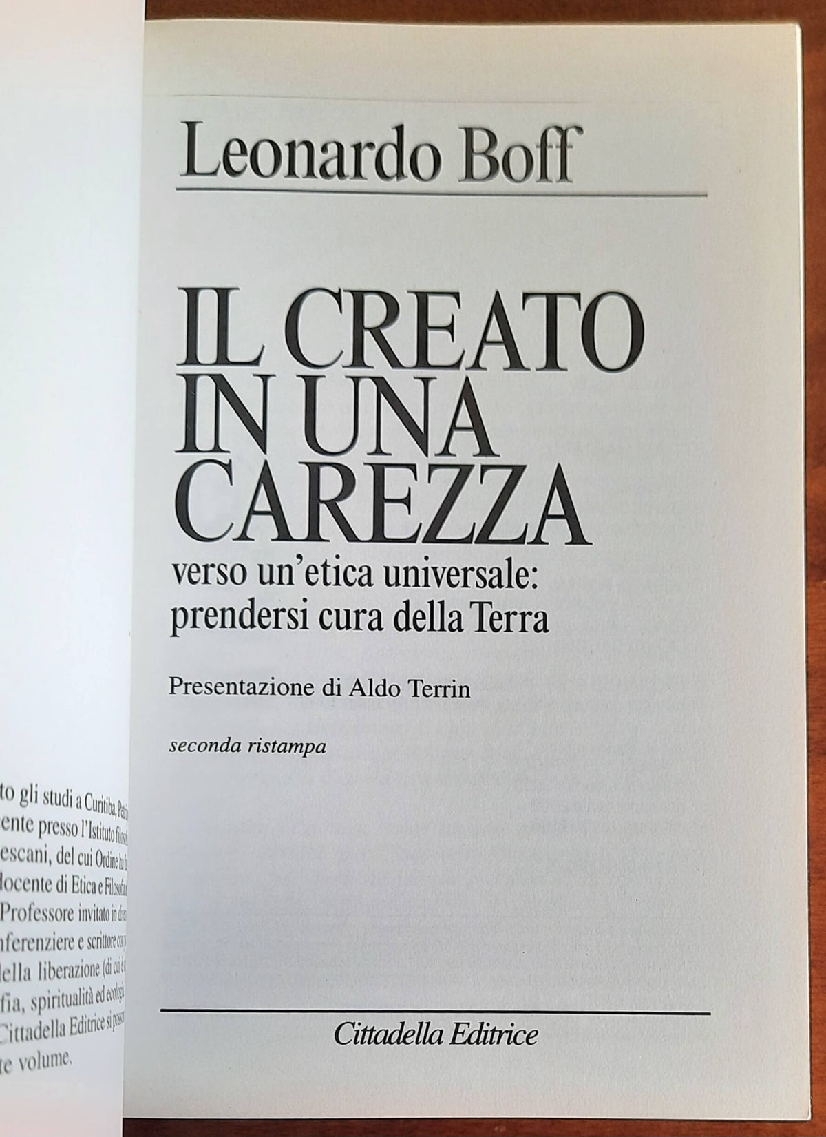 Il creato in una carezza. Verso un’etica universale: prendersi cura della Terra