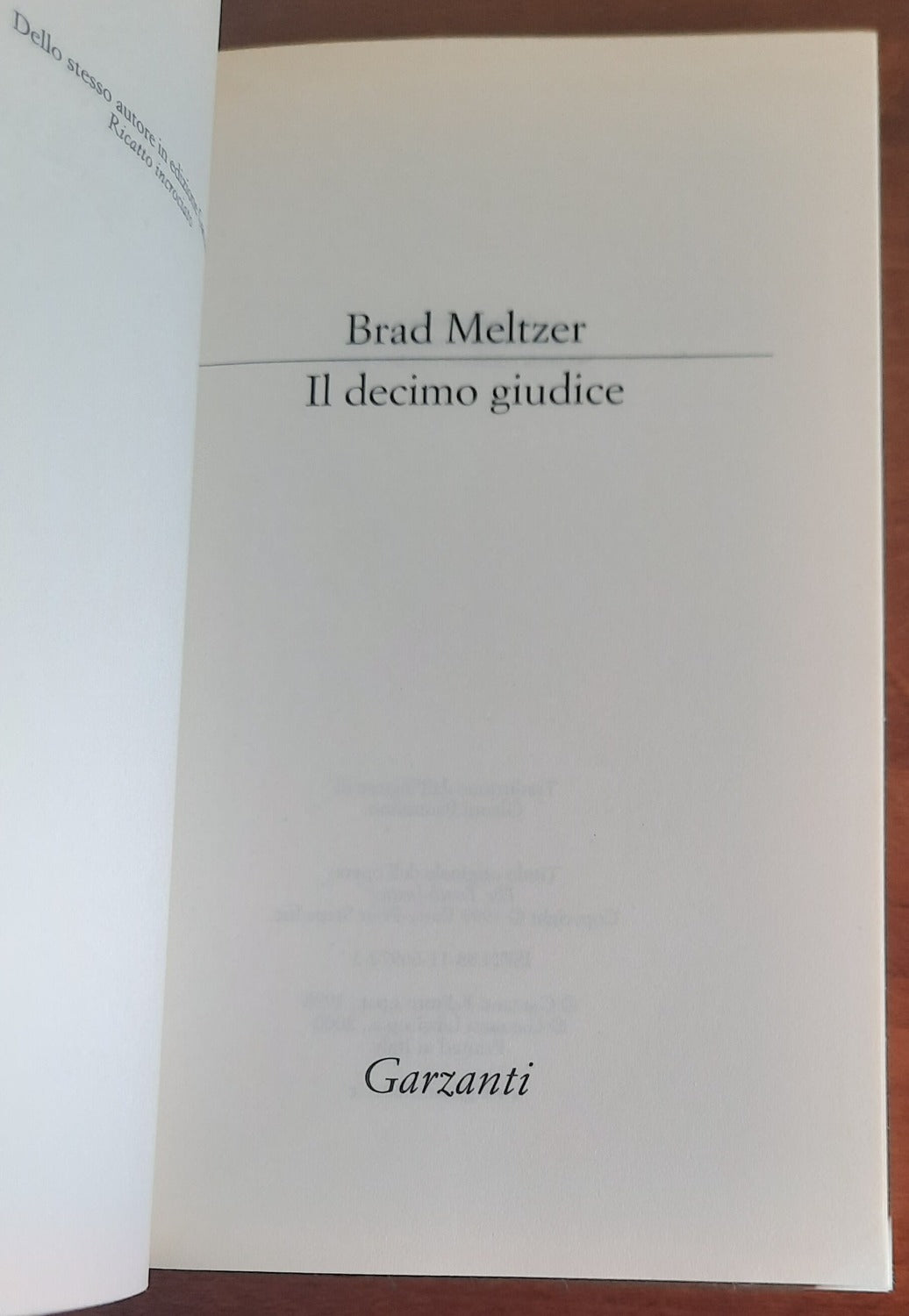 Il decimo giudice - Garzanti - Libreria Biellese