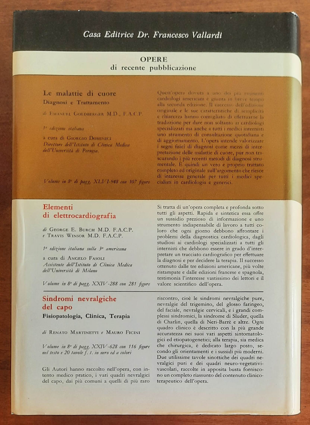 Il dolore. Diagnosi - Prognosi - Terapia - Casa Editrice Dr. Francesco Vallardi