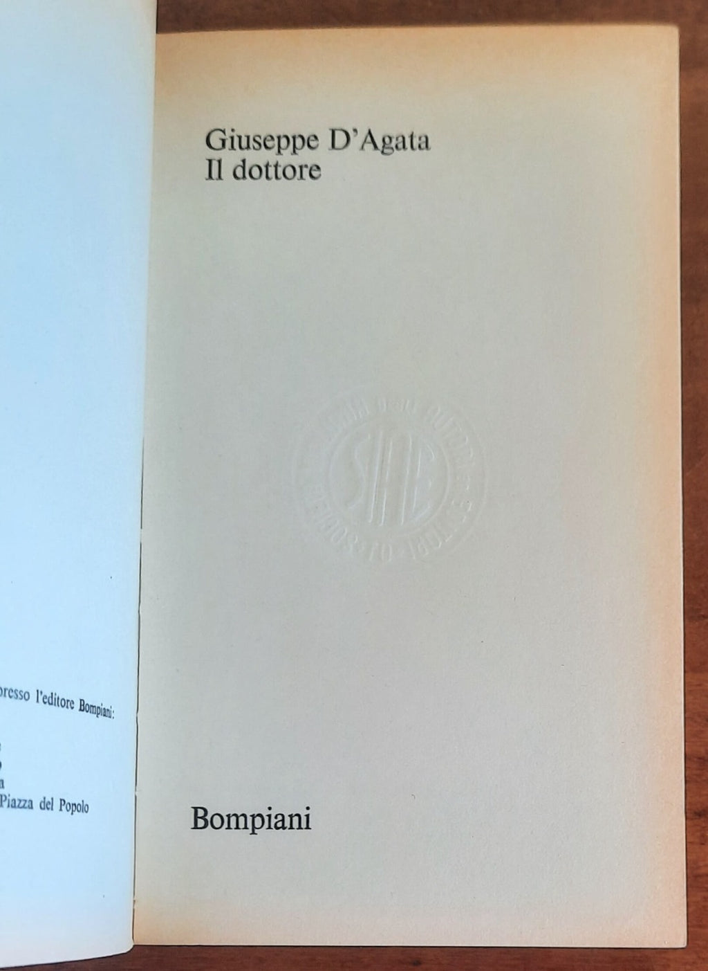 Il dottore - di Giuseppe D’agata