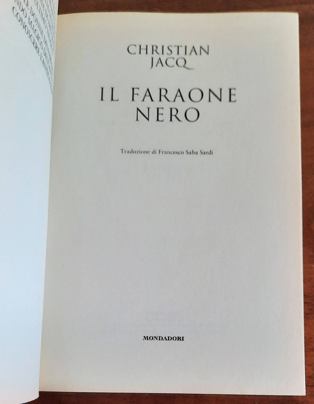 Il faraone nero - di Christian Jacq