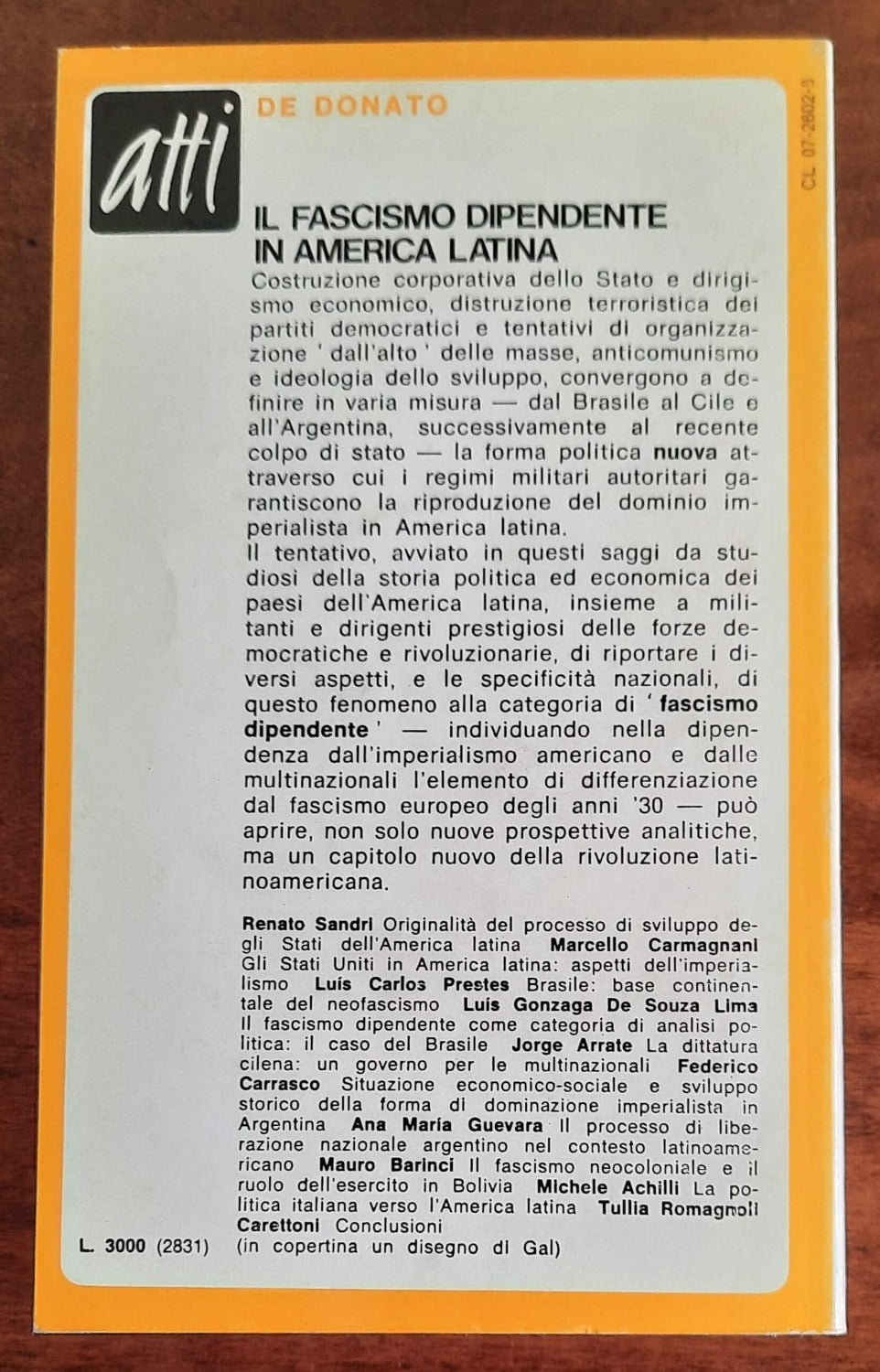 Il fascismo dipendente in America Latina - De Donato Editore - 1976