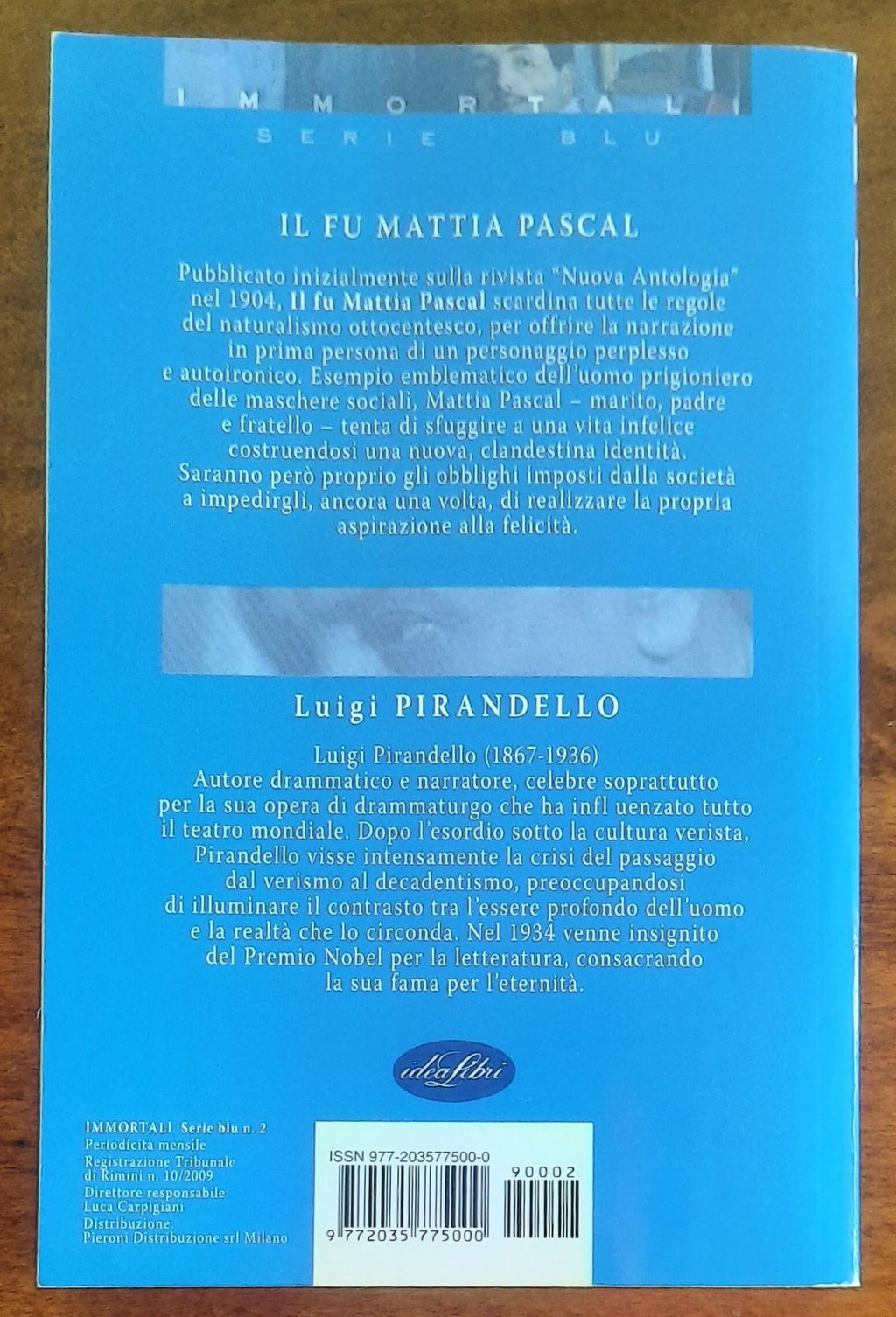 Il fu Mattia Pascal - di Luigi Pirandello - Rl Gruppo Editoriale