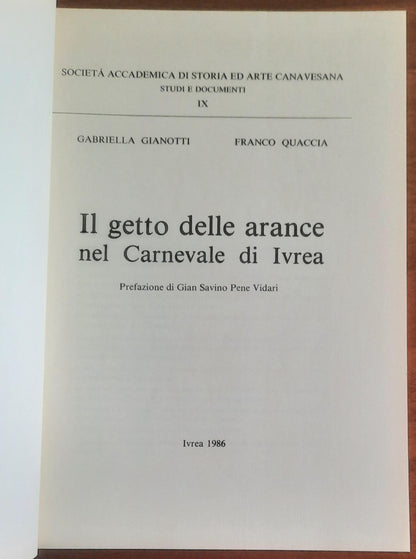 Il getto delle arance nel Carnevale di Ivrea - Società Accademica di Storia ed Arte Canavesana