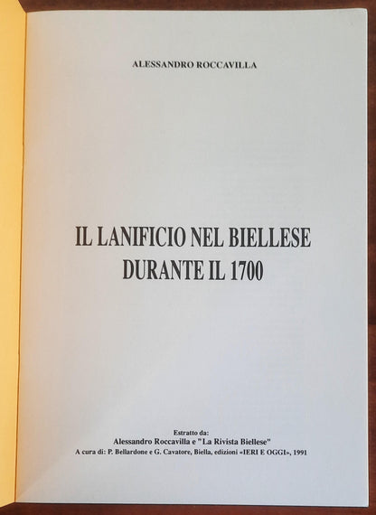 Il lanificio nel Biellese durante il 1700 - di Alessandro Roccavilla