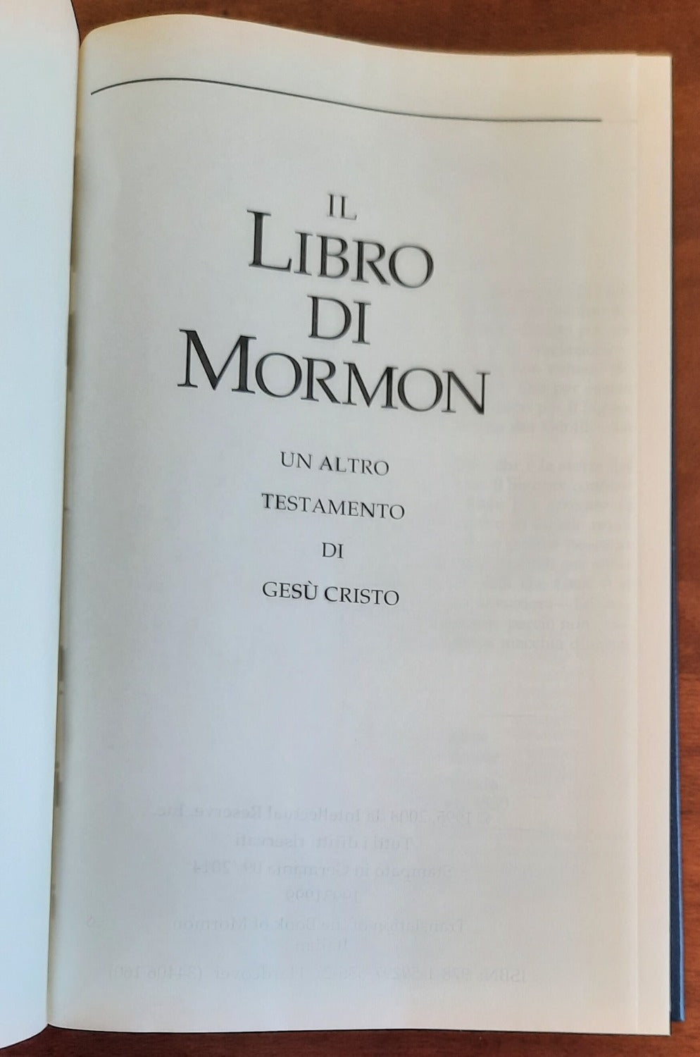 Il libro di Mormon. Un altro testamento di Gesù Cristo - 2014