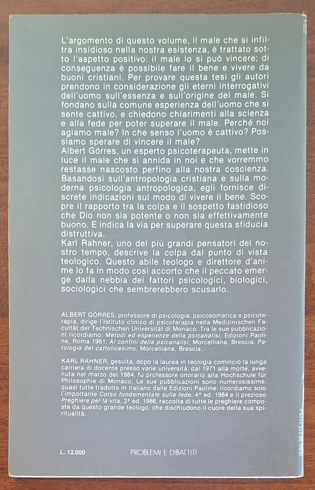 Il male. Le risposte della psicoterapia e del cristianesimo - Edizioni Paoline