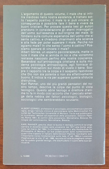 Il male. Le risposte della psicoterapia e del cristianesimo - Edizioni Paoline