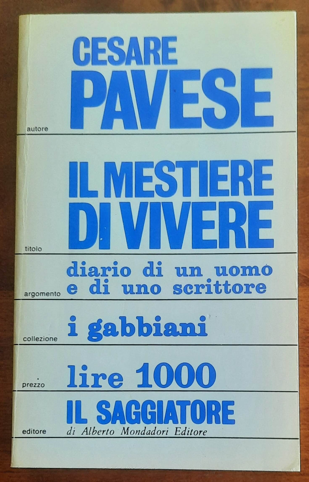 Il mestiere di vivere. Diario di un uomo e di uno scrittore (Diario 1935-1950)